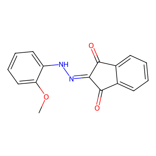 1H-indene-1,2,3-trione 2-[(2-methoxyphenyl)hydrazone] structure
