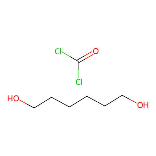 Carbonyl dichloride--hexane-1,6-diol (1/1) structure