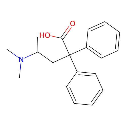 4-(二甲氨基)-2,2-二苯基戊酸 structure