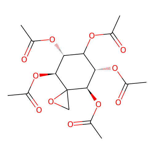 myo-Inositol, 2,21-anhydro-2-C-(hydroxymethyl)-, pentaacetate structure