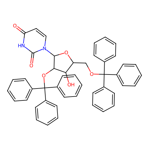 1-[4-Hydroxy-3-trityloxy-5-(trityloxymethyl)oxolan-2-yl]pyrimidine-2,4-dione structure