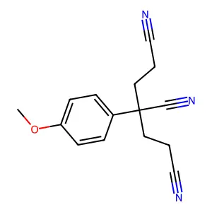 3-(4-Methoxyphenyl)pentane-1,3,5-tricarbonitrile structure