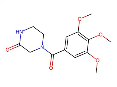 Piperazinone, 4-(3,4,5-trimethoxybenzoyl)- structure