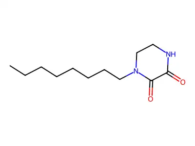 2,3-Piperazinedione, 1-octyl- structure