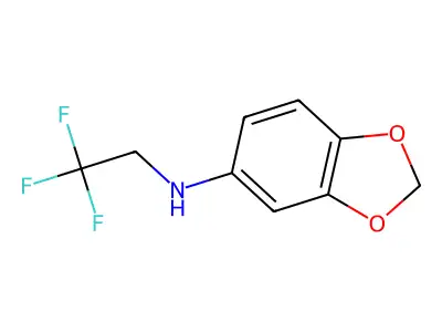 N-(2,2,2-trifluoroethyl)benzo[d][1,3]dioxol-5-amine structure