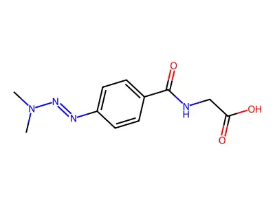 Glycine, N-(4-(3,3-dimethyl-1-triazenyl)benzoyl)- structure