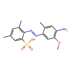 2-(4-Amino-5-methoxy-2-methylphenylazo)-3,5-dimethylbenzenesulfonic acid structure