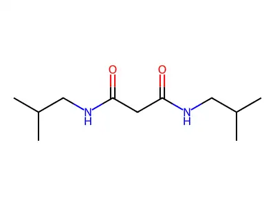 N,N'-bis(2-methylpropyl)propanediamide structure