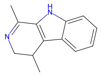 3H-Pyrido[3,4-b]indole, 4,9-dihydro-1,4-dimethyl- structure