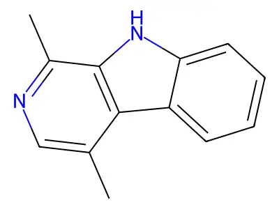 9H-Pyrido[3,4-b]indole, 1,4-dimethyl- structure
