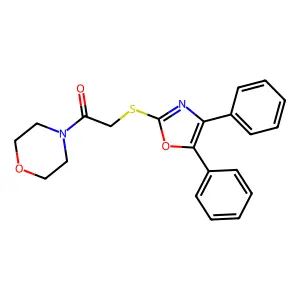 2-((4,5-Diphenyloxazol-2-yl)thio)-1-morpholinoethanone structure
