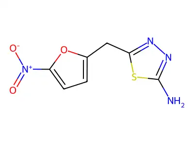 1,3,4-Thiadiazole, 2-amino-5-(5-nitro-2-furfuryl)- structure
