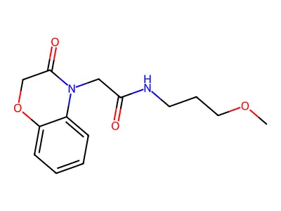 N-(3-methoxypropyl)-2-(3-oxo-1,4-benzoxazin-4-yl)acetamide structure
