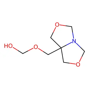 5-Hydroxymethoxymethyl-1-aza-3,7-dioxabicyclo(3.3.0)octane structure