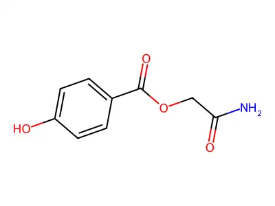 2-Amino-2-oxoethyl 4-hydroxybenzoate structure