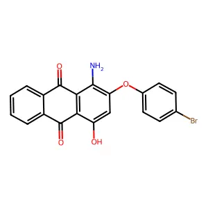 9,10-Anthracenedione, 1-amino-2-(4-bromophenoxy)-4-hydroxy- structure