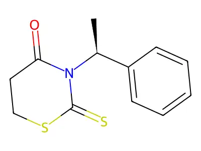 4H-1,3-Thiazin-4-one, tetrahydro-3-(alpha-methylbenzyl)-2-thioxo-, (+)- structure