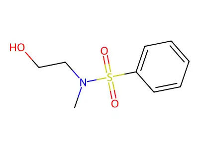 N-(2-hydroxyethyl)-2-methylbenzenesulfonamide structure