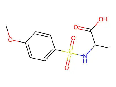 (S)-2-(4-甲氧基苯磺酰氨基)丙酸 structure