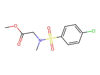Methyl 2-[(4-chlorophenyl)sulfonyl-methylamino]acetate structure