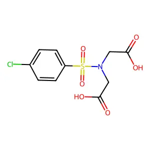 (Carboxymethyl-(4-chloro-benzenesulfonyl)-amino)-acetic acid structure