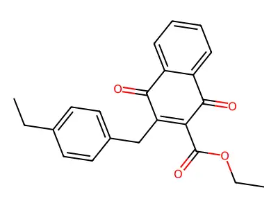 Ethyl 3-[(4-ethylphenyl)methyl]-1,4-dioxonaphthalene-2-carboxylate structure