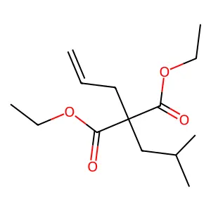 Diethyl allylisobutylmalonate structure