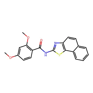 N-benzo[g][1,3]benzothiazol-2-yl-2,4-dimethoxybenzamide structure