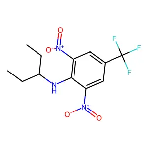 Benzenamine, N-(1-ethylpropyl)-2,6-dinitro-4-(trifluoromethyl)- structure