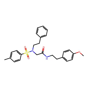 N-[2-(4-METHOXYPHENYL)ETHYL]-2-[(4-METHYLPHENYL)SULFONYL-PHENETHYL-AMINO]ACETAMIDE structure