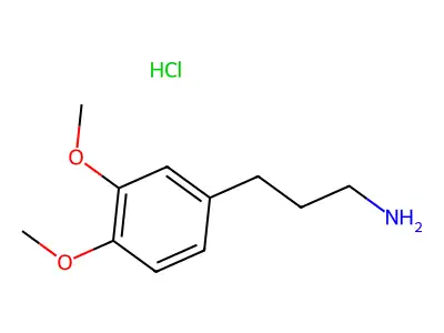 3,4-Dimethoxybenzenepropanamine hydrochloride structure