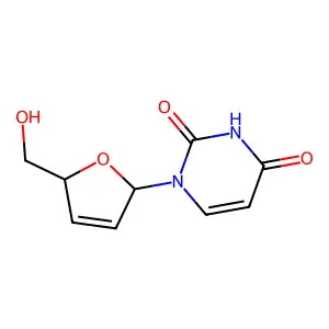 2',3'-Didehydro-2',3'-dideoxyuridine structure