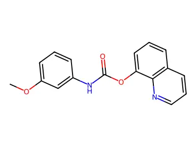8-Quinolyl N-(3-methoxyphenyl)carbamate structure