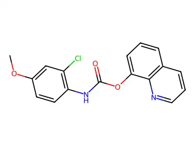 8-Quinolyl N-(2-chloro-4-methoxyphenyl)carbamate structure