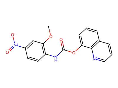 8-Quinolyl N-(2-methoxy-4-nitrophenyl)carbamate structure
