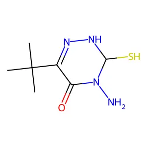 4-Amino-6-tert-butyl-3,4-dihydro-3-mercapto-1,2,4-triazin-5(2H)-one structure
