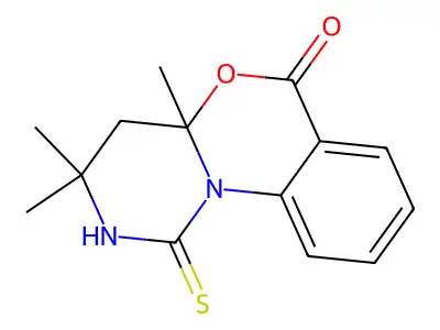 3,3,4a-Trimethyl-1-sulfanylidene-2,4-dihydropyrimido[1,6-a][3,1]benzoxazin-6-one structure