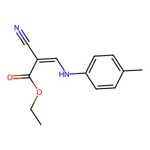 Ethyl 2-cyano-3-(4-methylanilino)prop-2-enoate structure