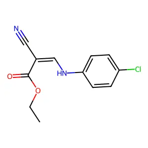 ethyl (2Z)-3-[(4-chlorophenyl)amino]-2-cyanoprop-2-enoate structure