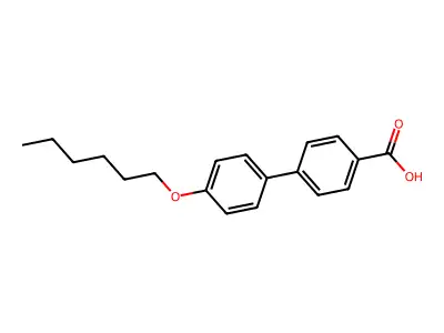 4-(Hexyloxy)-4'-biphenylcarboxylic acid structure