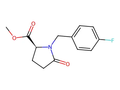 L-Proline, 1-((4-fluorophenyl)methyl)-5-oxo-, methyl ester structure