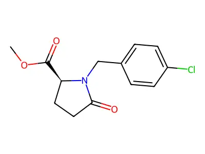 L-Proline, 1-((4-chlorophenyl)methyl)-5-oxo-, methyl ester structure