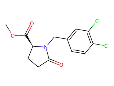 L-Proline, 1-((3,4-dichlorophenyl)methyl)-5-oxo-, methyl ester structure