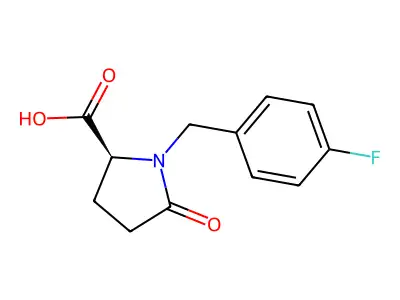 L-Proline, 1-((4-fluorophenyl)methyl)-5-oxo- structure