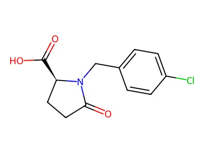L-Proline, 1-((4-chlorophenyl)methyl)-5-oxo- structure