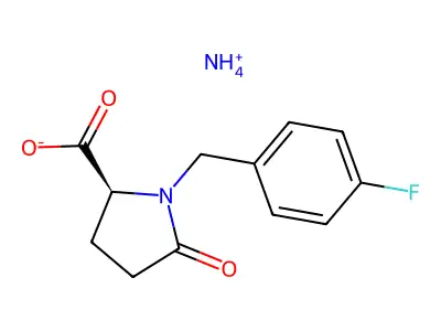 l-proline, 1-((4-fluorophenyl)methyl)-5-oxo-, ammonium salt structure