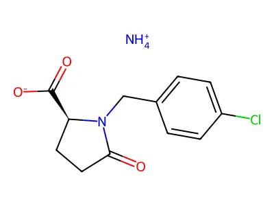l-proline, 1-((4-chlorophenyl)methyl)-5-oxo-, ammonium salt structure