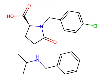 N-(p-Chlorobenzyl)pyroglutamate de N'-isopropylbenzylamine [French] structure