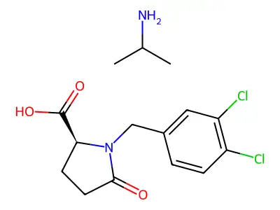 N-(Dichloro-3',4' benzyl)pyroglutamate d'isopropylamine [French] structure