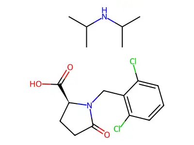 N-(Dichloro-2',6' benzyl)pyroglutamate de diisopropylamine [French] structure
